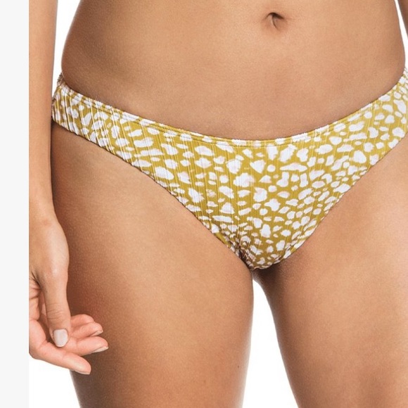 ‼️Final‼️NWT Roxy Olive Oil Lea Spot Surf Mini Bikini Bottom- Juniors - Picture 3 of 7
